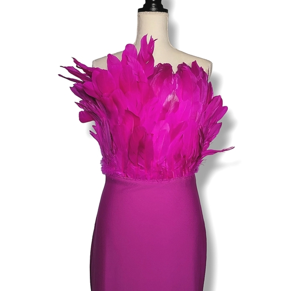 Novaluxe Bodycon Midi Prom Cocktail Formal Party Dress Size Large - Picture 3 of 12